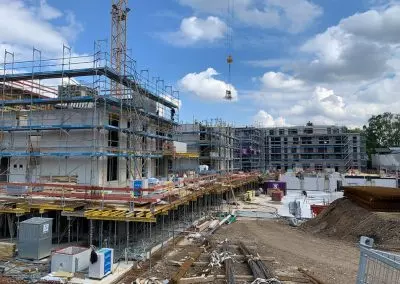 Wohnungsstation, 4 Leiter in Verbindung mit einer Wärmepumpe