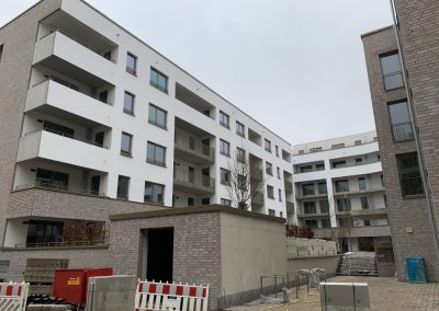 Kalkschutz in einer Neubausiedlung in Düsseldorf